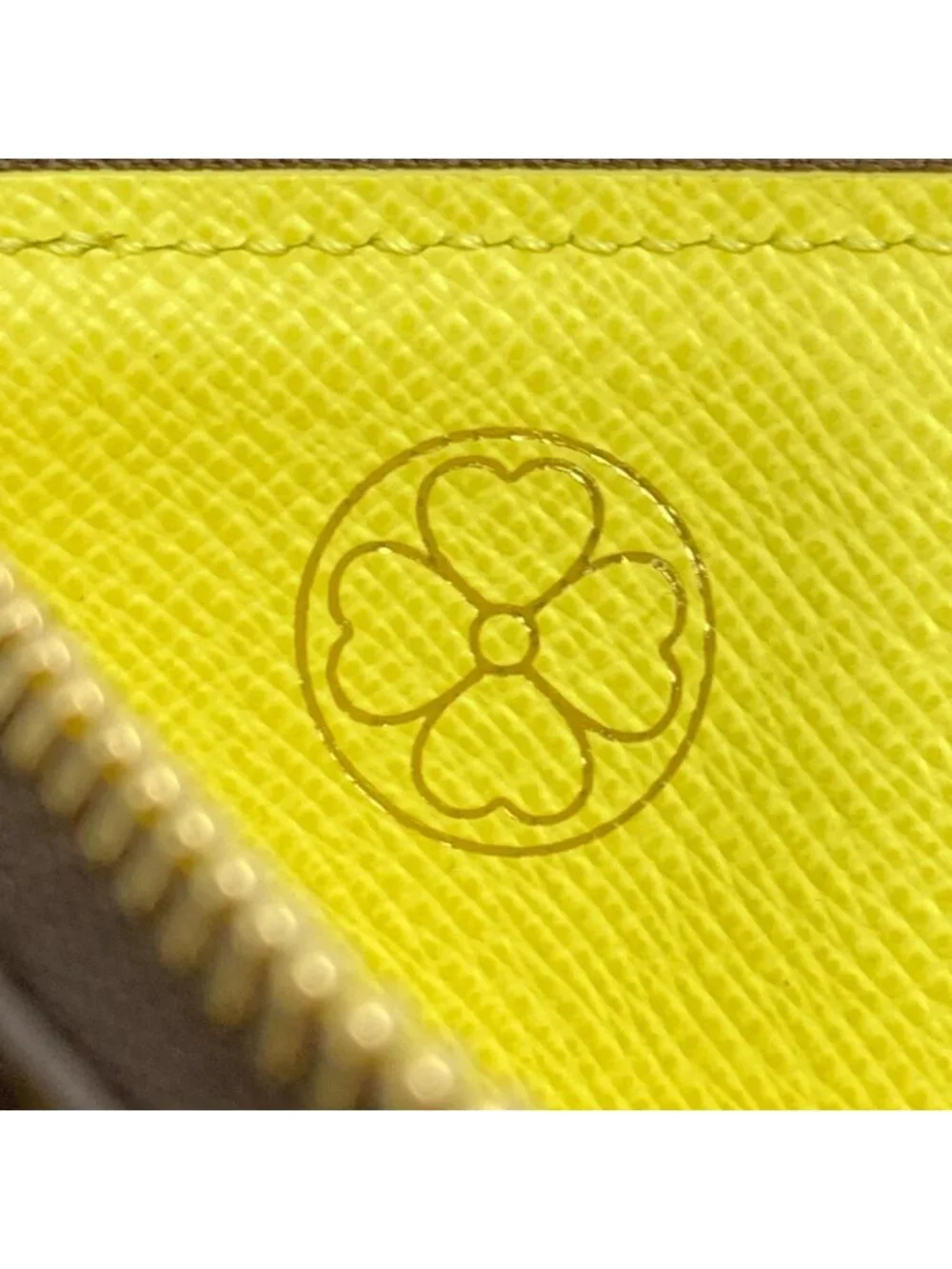Louis Vuitton Monogram Card Case Romy Yellow Coin Purse